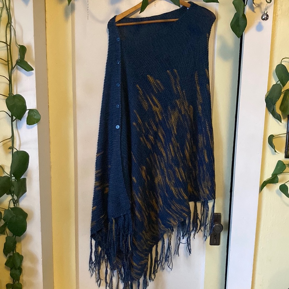 Knitted poncho